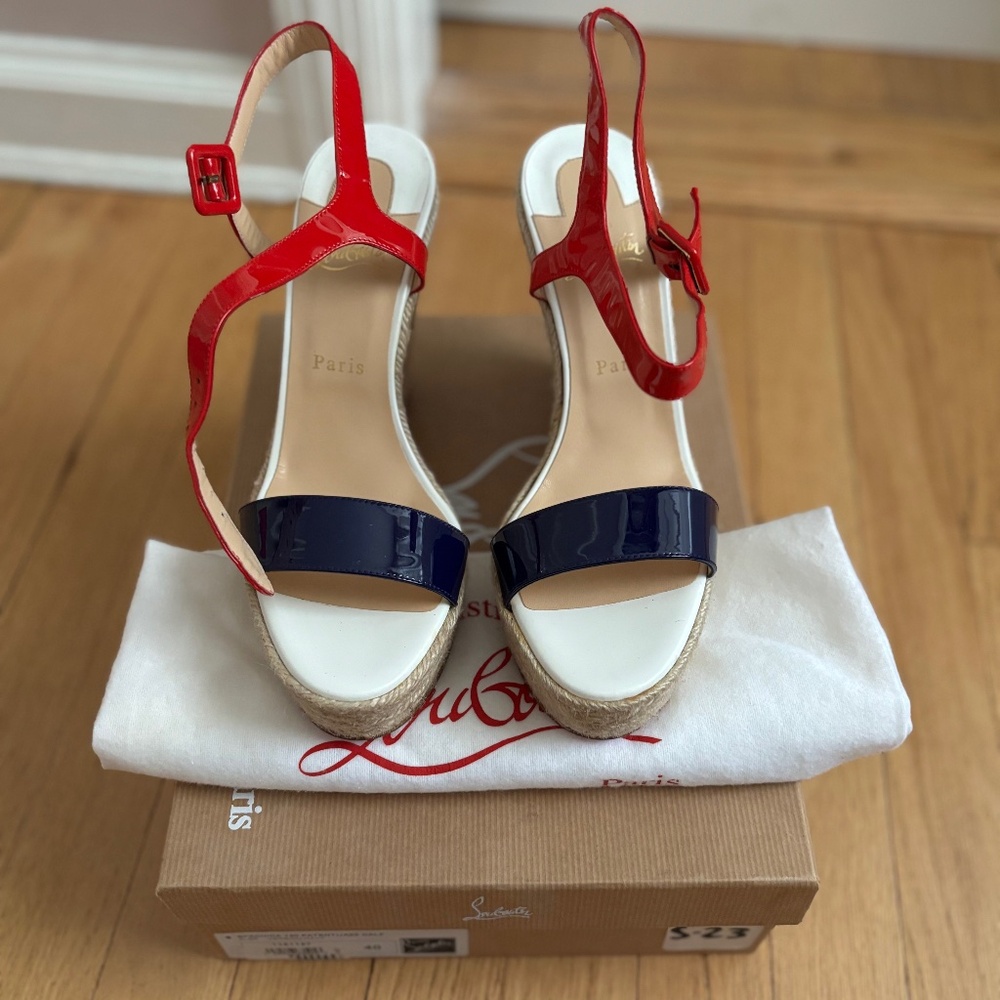 CHRISTIAN LOUBOUTIN PATENT LEATHER 120 SPACHICA